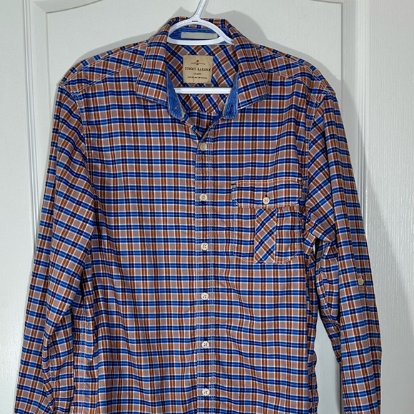 Tommy Bahama Other - 💙EUC🧡TOMMY BAHAMA Men's Blue and Orange Plaid Shirt